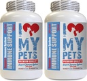 I LOVE MY PETS LLC Cat Immune System Support - CAT Immune Support - Booster - Zdravý doplnok - Alergická úľava pre mačky - 120 Liečebné prípravky (2 fľaše)