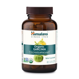 Himalája Organic Garcinia Cambogia - Bylinný doplnok Podporná hmotnosť, Apetite Control, a metabolizmus lipidov - Vegan, Non-GMO, Gluten Free, 600 mg, 60 Caplets