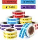 Medicine Stickers Mediciation Inštrukcie Label permanentný papier label Morning Evening Bedtime Stickers for Pill Case Planner 0.4 * 1.6inch (každý dizajn 1000 listov)