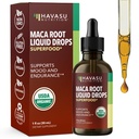 Organické Maca Root Liquid Drops - podporuje Hormone Balance, Mood, a energie u žien a mužov - Lepidium Meyenii na podporu výkonnosti a vitality - Non-GMO, Vegan, Unflavred - 60 Servings