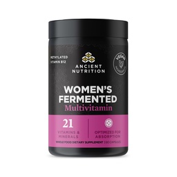 Multivitamínová výživa pre ženy, fermentovaný multivitamín pre ženy s vitamínom C, D, K, zinok a horčík, imunitná podpora, Vegan, 60 Ct