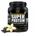Fortifeye Super Nový Zéland Grass Fed Whey Protein Vanilla Flavor, 40 Servings, 2 Balenie - Nedenaturovaná organická tráva Fed Whey Protein prášok pre cvičenie, športové výživa a zlepšiť imunitný systém