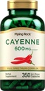 Piping Rock Cayenne Pepper Capsules 600mg 
