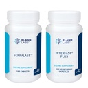 Klaire Labs Interfase Plus (120 kapsúl) + Serraláza (180 tabliet) - Multi- Enzymes, Serratia Peptidáza a Hypromelain 'Digestívne enzýmy - Gastrointestinálny systém, Gut Flora, Biofilm & Detox