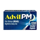Advil PM bolesť Reliever a nočný spánok, liečba bolesti s Ibuprofénom pre úľavu od bolesti a difenhydramín Citrát pre pomoc pri spánku - 120 obalené kaplety