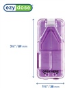 Ezy dávkové pilulky Cutter a splitter s dávkovačom, Cuts pilulky, Vitamíny, Tablety, nerezová oceľ čepeľ, Cestovné veľkosti, Farby May Vary (Pack of 2)