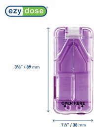 Ezy dávkové pilulky Cutter a splitter s dávkovačom, Cuts pilulky, Vitamíny, Tablety, nerezová oceľ čepeľ, Cestovné veľkosti, Farby May Vary (Pack of 2)