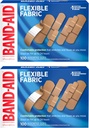 Značka BAND-AID Flexibilné tkaniny Lepiace pásy s pamäťou-Weave tkaniny, Quilt-Aid komfort Pad a bez zranenia Pad; starostlivosť o rany pre menšie rezy, Škraby, a rany, Rôzne veľkosti, 2 x 100 Počet