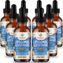 2000MG Lipozomálne Glutatión Tekutina, 98% Absorpcia, Aktívna forma L-Glutatión Supplement, Vegan Friendly, Výkonný Antioxidant komplex pre imunitný systém, Starnutie obrany, Detox, 16 FL.OZ
