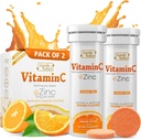 SIGNIFY NATURE Vitamin C 1000mg Effervescent Tablets - Potent Immune Support VIT C with Zinc Supplement - Sugar-Free & Vegan Formula | Dissolvable Vitamin C Tablets - Water Soluble Fizzy Elixir - 20CT