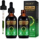 Mullein Drops, Mullein Leaf Extract, Organic Mullein Leaf Tincture Herbal Supplement, Žiadne prídavné látky Mullein Extract Drops 2 fl Oz, 2 balenia