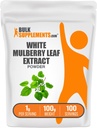 BulkSupplementments.com White Mulberry Leaf Extract Powder - White Mulberry Extract, Herbal Supplement - Gluten Free, 1g per Serving, 100g (3,5 oz) (Pack of 1)