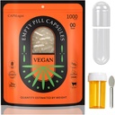 00 Kapsule 1000 Počítadlo, Prázdne Pill Kapsule, Vegan Kapsule Prázdne, Gél Kapsule Veľkosť 00 s lyžičkou a fľašou Medicine od Kapsule Plnenie, Zeleninové Kapsule Prázdne, Jasné