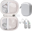 PrípadSack Case for Hearing Aids kompatibilný s EarCentic EasyCarge Dobíjateľné sluchové pomôcky aj pre Otofonix Elite/Encore, Banglijian, Britzgo, Môj Tone, LIGINN, Blaids, Lexie, Tlack (Silver)