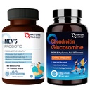 NATURE TARGET Probiotiká pre mužov s mužom starostlivosť doplnok, Glucosamine Chondroitin MSM, Joint Support Supplement, Shellfish Free