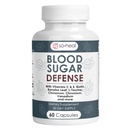 Sugar Shield Defense Supplement - Škorica, Chróm, Vanádium, Triple Protection for Heart, Metabolizmus, Energia - 60 Kapsule, Made in USA