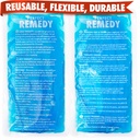 Perfektné Remedy 2-Pack gélové ľadové balenia pre zranenia opakovane použiteľné, horúce a studené balenie, ktoré je odolné, mäkké a flexibilné, rýchla úľava a zotavenie (modrá, Reg 2PK)