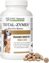 NWC Naturals Total-Zymes Plus Vegetarian Digestívne enzýmy pre psy a mačky, podporuje zdravý tráviaci Tract & Immune System, Advanced Probiotiká & Prebiotiká- 100 Žuvacie tablety