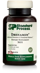 Štandardný proces Drenamin - Adrenal Function Supplement for Healthy Stres Response - Podpora výroby a metabolizmu zdravej energie - bezlepkové, ne-Dairy a non-Soy - 90 tabliet (90 Servings)