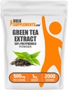 BulkSupplements.comgreen čaj extrakt prášok - 50% Polyfenoly Supplement, EGCG Doplnky - bezlepok, 500mg na porciu, 1kg (2,2 lbs) (Pack of 1)