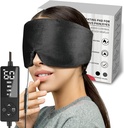 Sticro Vyhrievané očné masky s extra veľkou veľkosťou pre suché oči a Sinus Relief tlaku, Ultra mäkké tvár Vykurovanie Pad pre napätie bolesť hlavy Relief, Čeľuste TMJ úľava od bolesti - 3 Teplo & 5 Nastavenia časovania (čierna)