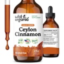 Divoká a organická cejlónska škorica Tinktúra 500 mg - Liquid škorica Doplnky pre celkovú podporu - Cinnamomum Verum Bark Extract - Vegan, cukor a alkohol-free, non-GMO - 4 fl oz