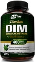 NutriFlair DIM doplnok 400 mg s Bioperínom, 120 kapsúl - Diindolylmetán - Estrogén metabolická podpora a hormonálna rovnováha, menopauza, PCOS, akné a starostlivosť o pokožku pre mužov a ženy - v porovnaní s 300 mg