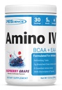 PESCIence Amino IV BCAA & EAA Powder, Essential Amino Acides, Taurín, Electrolytes for Hydration and Muscle Recovery, Sugar Free for Men & Women, Post Workout - Raspberry Grape - 30 Servings