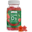 Vitamín D3 Gummy 5000 IU 125mcg D3 Gummy - Podpora Imunitná podpora, silné zdravie kostí - non-GMO, bezlepkové, Mliečne, vitamín D Gummy (120 Počet)
