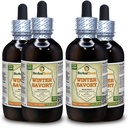 Zimné savary (Satureja Montana) Tinktúra, Organicky vysušené listy tekutý extrakt (nazývaný brad: HerbalTerra, hrdo vyrobené v USA) 4x4 fl.oz (4x120 ml)