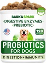BARK&SPARK Psie probiotické žuvačky - plyn, hnačka, alergie - enzýmy + prebiotiká - žuvacia vláknina - trávenie, imunita - USA Made - 90 Ct - kuracie