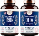 WINPODER BOTANICALS Prenatálne DHA a železité pilulky pre ženy s kyselinou listovou - prenatálne vitamínové bubliny