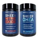 Pevnosť Labs Oxid dusnatý + DHEA 100mg - Dodatok k oxidu dusnatého - Najlepšie doplnok k oxidu dusnatého pre mužov a DHEA doplnok pre mužov DHEA 100mg