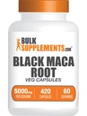 BulkSupplementments.com Black Maca Root Kapsule - Black Maca Supplement, Black Maca Root 5000mg, Black Maca Kapsule - bez lepku, 7 Kapsule na Serving 420 Veg Kapsule (Pack of 1)