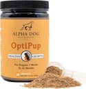 Alpha Dog Nutrition OptiPup All-in-1 Puppy Multivitamín obsahuje 31 Superfoods vrátane probiotík a prebiotík na podporu trávenia, zdravie pokožky a imunitného systému a optimálny rast (60 porcií)