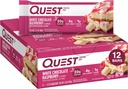 Quest Nutrition- vysoký obsah bielkovín, nízky obsah tuku, bez lepku, Keto Friendly, 12 gróf Biela čokoláda Malina