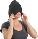 Aculief Ice Therapy Cap - Adjustable Cotton-Spandex Fit & Neck Cooling - Soft Cotton-Spandex Sleep Cap s očnou maskou - balenie po 1, čierna
