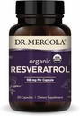 Dr. Mercola Organic Resveratrol - 100 mg Cellular & Cardiovaskulárna podpora - 99,9 Percent Trans-Resveratrol - z japonskej Knotweed - 30 Kapsule (30 Servings)