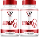 NutraRize (2 balenia) Vigor 8 pre Muži, Vigor 8 tabletky mužské vylepšenia Formula, Vigor osem doplnok Kapsule Test Boost, Vigor8 Stamina Booster Recenzia Horny caps Weed Tongkat Ali (120 Kapsule)
