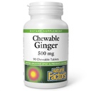 Prírodné faktory Chewable Ginger 500Mg, 90 CT