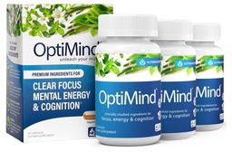 Optimind Bacopa Monnieri Brain Supplement for Memory and Focus, Noottropics with Fosfatidylserin, Huperzine A, non-GMO, Klinicky študované zložky, 96 Kapsule