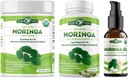 PURA VIDA MORINGA prášok 8 oz kapsuly (počet 120) a organický Moringa olej (2fl oz)