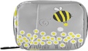 Cartoon Daisy Bee Pill Box 7 Day Pill Case Travel Pill Organizátor taška so zipsom Prenosné týždenné puzdro Kompaktná veľkosť pre vitamín doplnok držiteľa