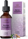 HERBAMAMA Nerve Suplement - Vegan Nerve Support Formula s Ashwagandha & Bacopa Monnieri pre mozog - non-GMO, Alkohol & Bez cukru denne upokojujúce kvapky pre dospelých, 28-Deň dodávky
