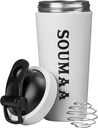 Izolovaná nerezová oceľ Protein fľaša na premiešavanie s drôtom Mixing Ball-24oz Izolovaná fľaša na premiešanie proteínových púdrov, smoothie Mixing, Supplement Mixing a pre predúpravu