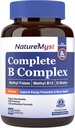 Kompletný B komplex, Všetky 8 B vitamíny, Metyl B12, Metylfolát, Biotín, P-5-P, Vysoko absorpčná, Energetická výroba, 60 Vegan Caps