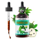 4 Fl Oz Soursop Graviola Leaf Extract Tekuté kvapky - Natrual Guanabana Leaves Drop - Organic Soursop Bitters Liquid Oil, 98% Absorpcia, 120ML Big Capacity