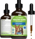 Pet Wellbeing Healthy Gums for Psy - Gums & Dental Health, Orálna starostlivosť, Zdravý dych, Koenzým Q10, Oxid zinočnatý, Calendula, Marshmallow Root - Veterinarian-formulované holistické Topical 4 oz (118 ml)