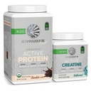 Sunwarrior Creatin Powder & Vanilla Active Organic Protein Powder Set 