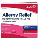 Leader Antihistaminika Alergia Relief Difenhydramín HCl, 25 mg Mini tablety, 24 Počet